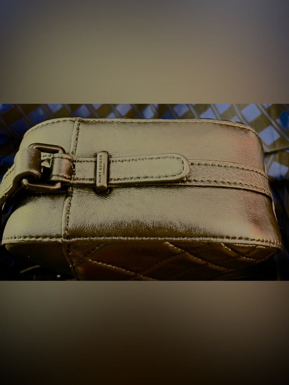 Kurt Geiger Black Quilted Leather Crossbody-Black Matte Hardware, NEW, R-$165 - Picture 12 of 14